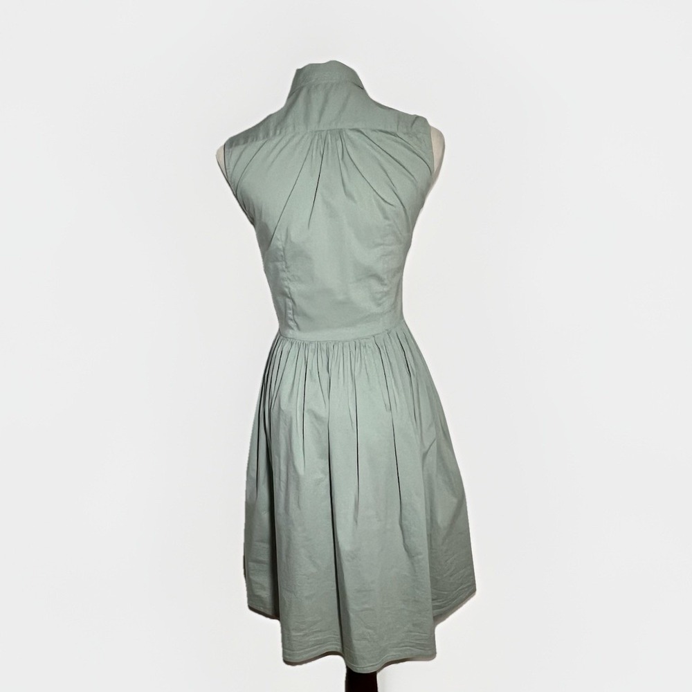 The Shirt Rochelle Behrens XS‎ Mint Green Sleeveless Dress Pockets Fit & Flare - Picture 4 of 9